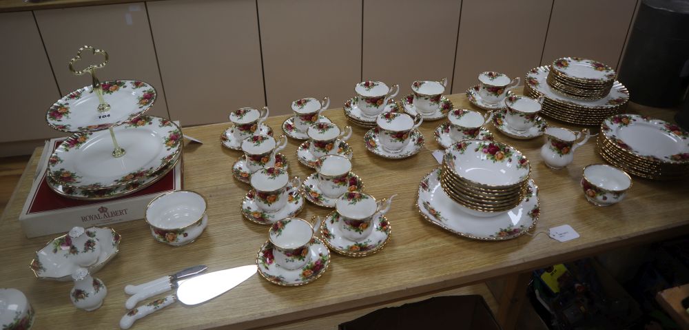 A collection of Royal Albert Old Country Roses tableware (73 pieces),